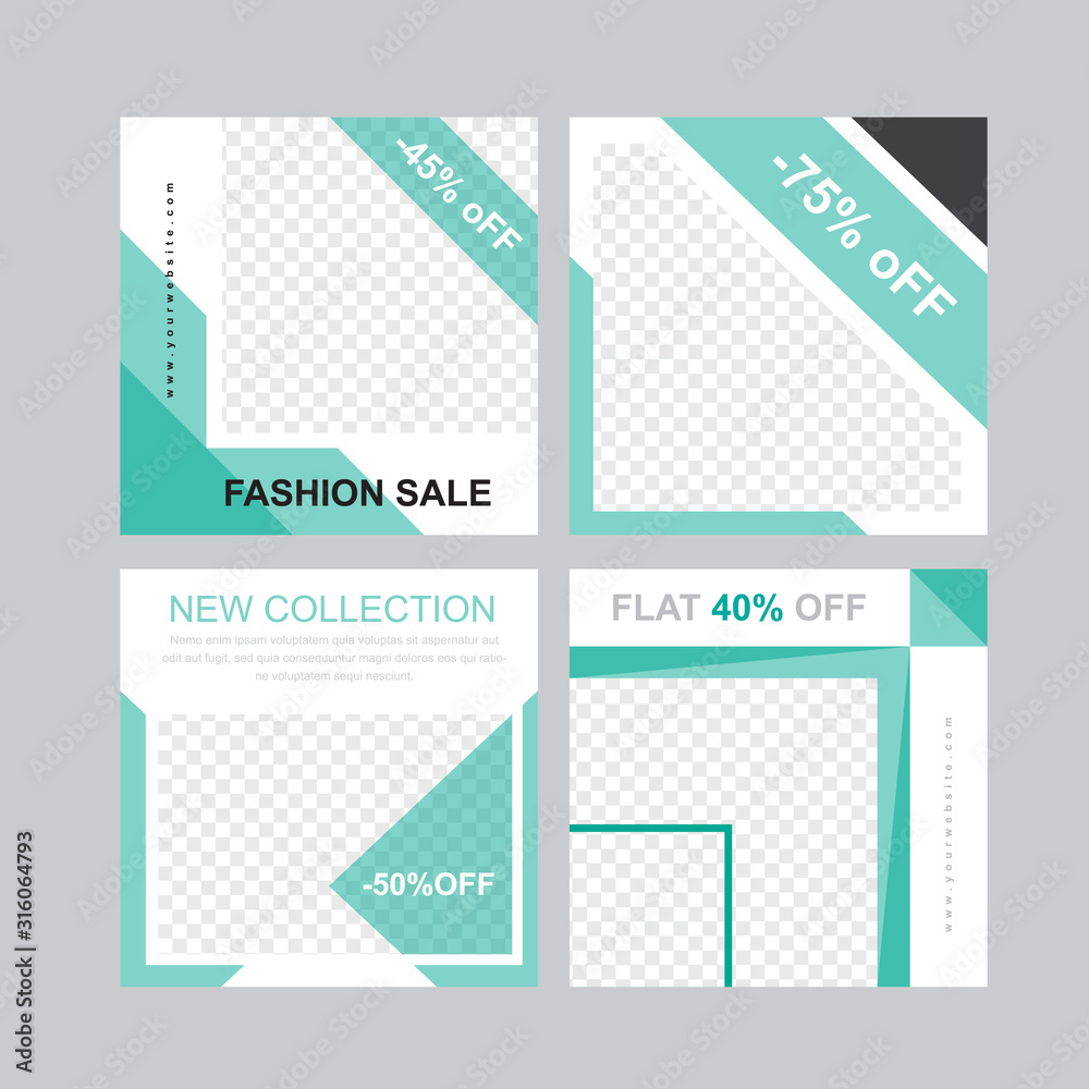 Flash sale fashion collection social media banner template Flash sale fashion collection social media banner template