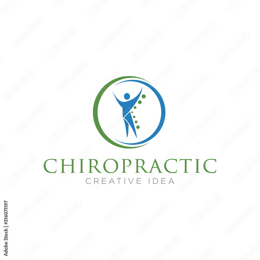 Chiropractic Logo Design Vector