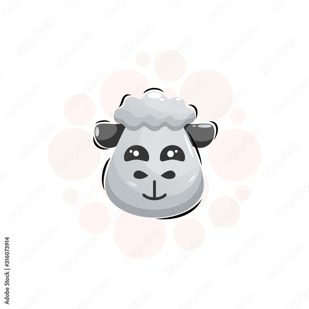 cute sheep mascot cartoon design vector cute sheep mascot cartoon design vector