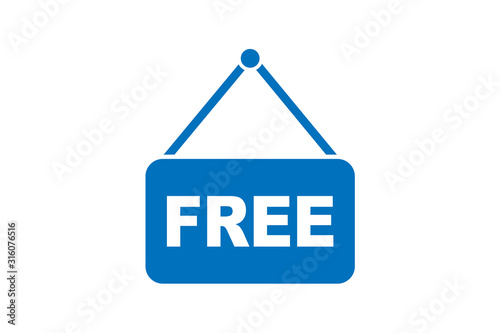 Free signboard icon vector illustration