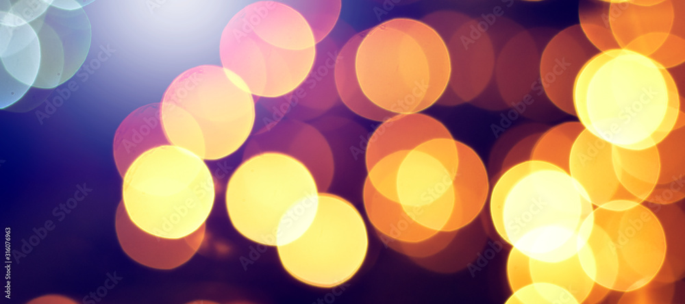 abstract Bokeh light background. Panoramic background