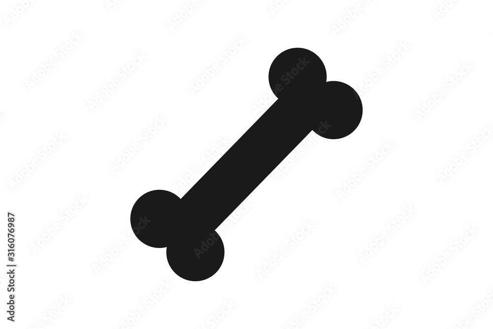 Dog bone simple vector icon