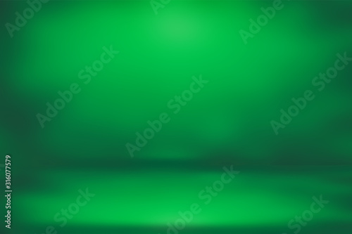 St Patrick's day background green gradient bokeh lights defocused for design