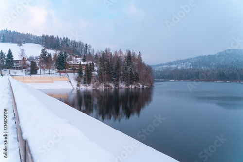 The dam in Tatras mountains. Poland.