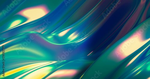 Beautiful luxury smooth backdrop with fabric drapery and waves, VJ (endless, loop), 4k. 3d illustration, 3d rendering.