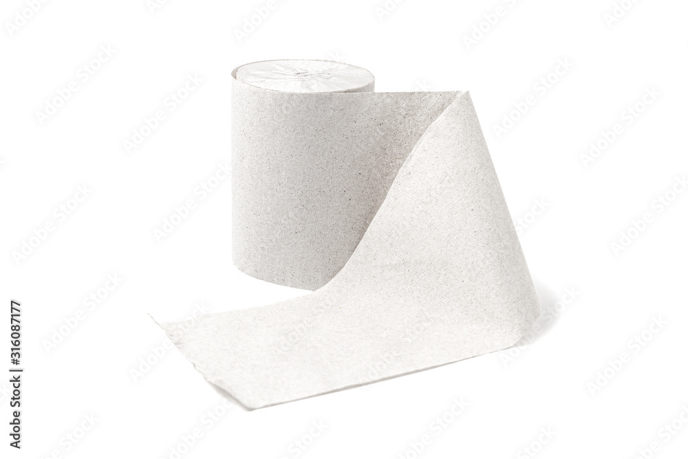 Toilet paper roll on a white background. Toilet paper roll on a white background.