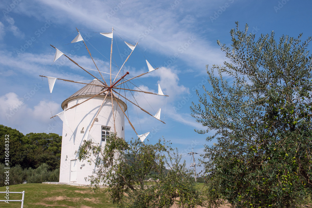 Greek Windmill At Shodoshima Olive Park In Kagawa Japan 小豆島オリーブ公園のギリシャ風車 香川県 Stock 写真 Adobe Stock Greek Windmill At Shodoshima Olive Park In Kagawa Japan 小豆島オリーブ公園のギリシャ風車 香川県 Stock 写真 Adobe Stock