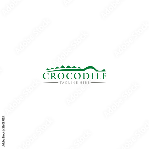Tableau sur Toile Crocodile Logo Vector download template