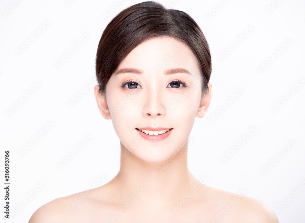 closeup asian young beauty with clean fresh skin closeup asian young beauty with clean fresh skin