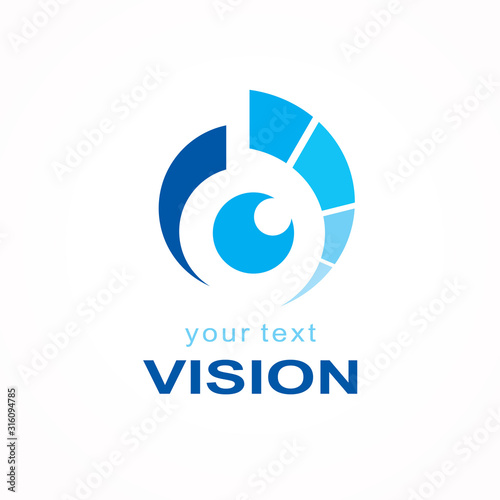 Vision logo silhouette eye symbol icon vector