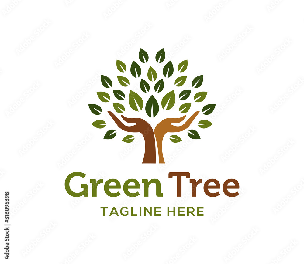 Obraz premium Tree Life Logo Design Vector Inspiration