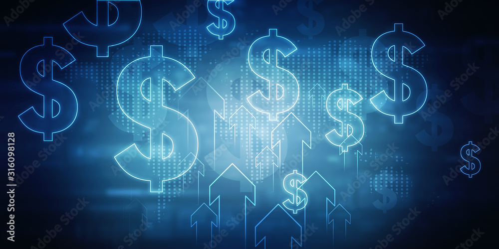 2d rendering usd Dollar symbol 