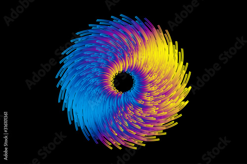  Colorful lines composed of spiral abstract pattern background.