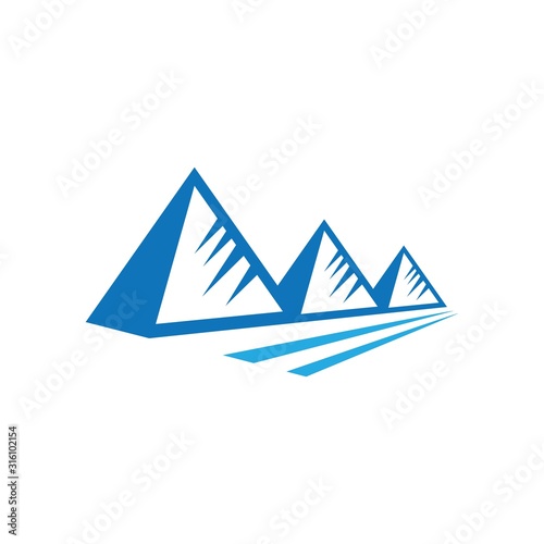 Pyramid logo vector icon