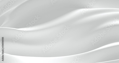Beautiful luxury smooth backdrop with fabric drapery and waves, VJ (endless, loop), 4k. 3d illustration, 3d rendering.