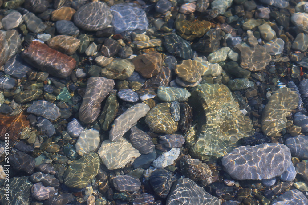 Stones at the bottom off the coast of the Black Sea Stones at the bottom off the coast of the Black Sea