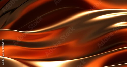 Beautiful luxury smooth backdrop with fabric drapery and waves, VJ (endless, loop), 4k. 3d illustration, 3d rendering.
