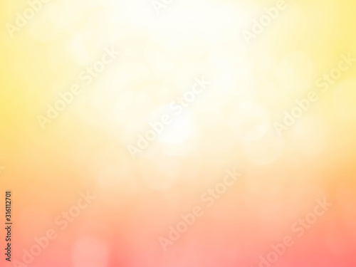 golden and yellow circle background.Blured orange bokeh texture.