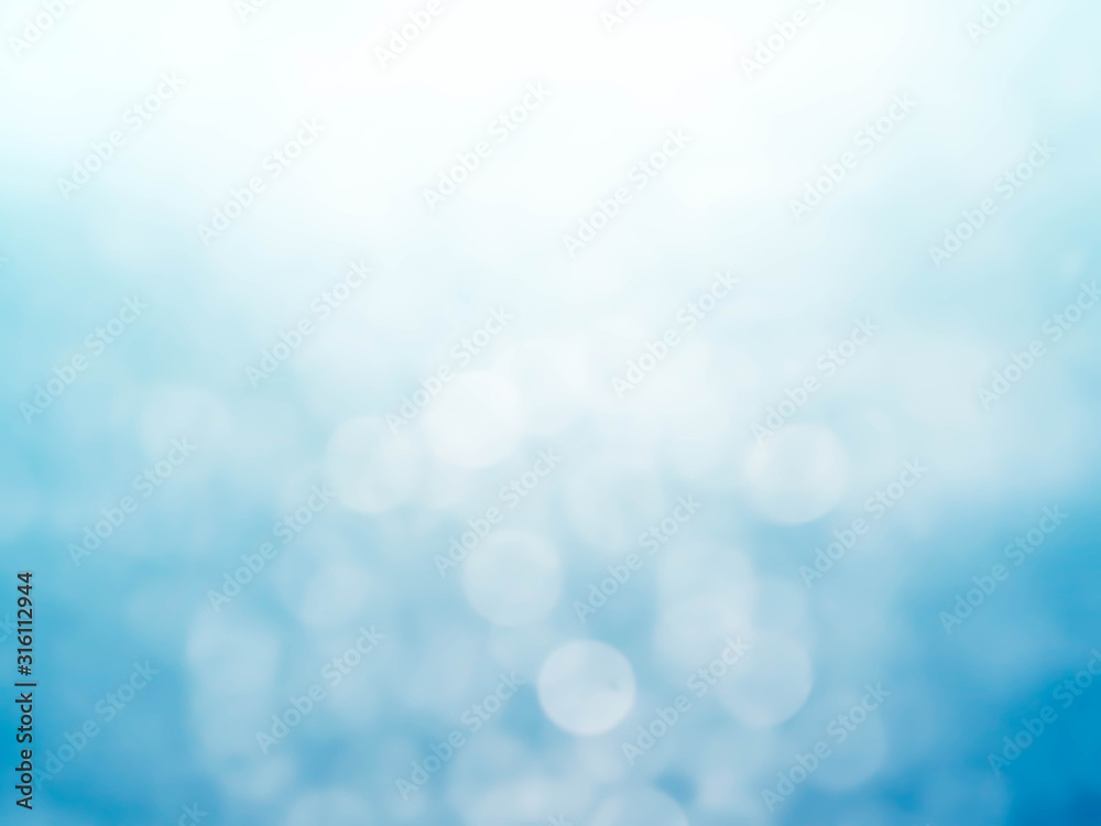 abstract blue sky background with blur bokeh light effect.Blue bokeh ...