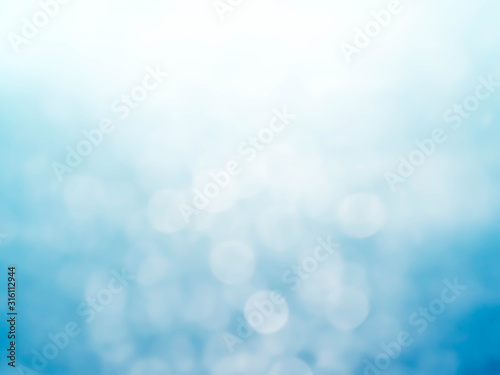 abstract blue sky background with blur bokeh light effect.Blue bokeh background.