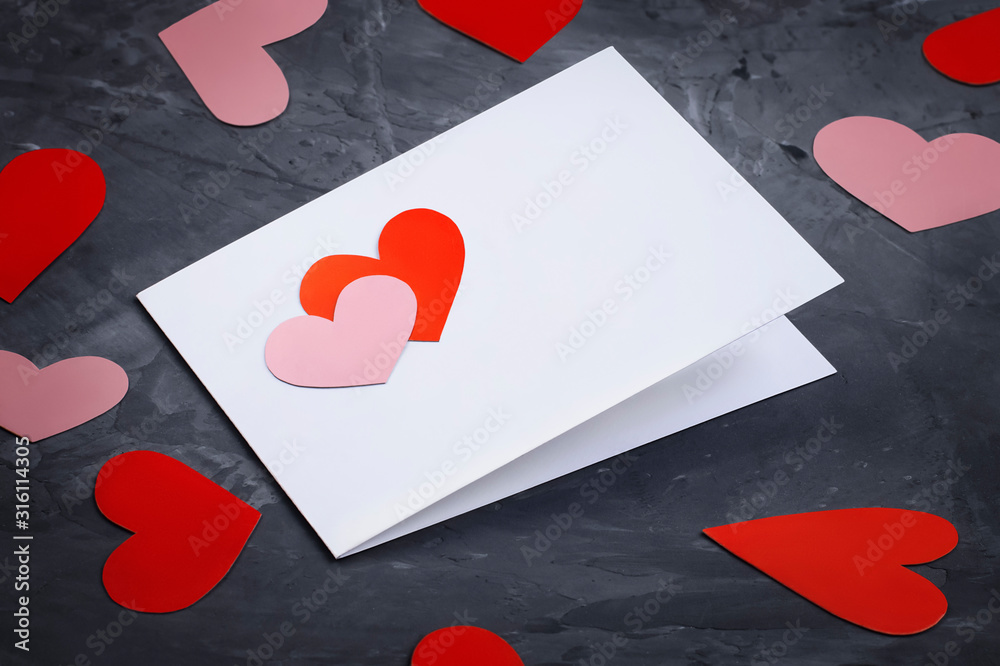 Handmade Card from Paper. Love Letter Stock Photo - Image of