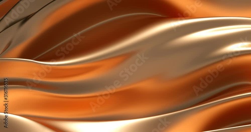 Beautiful luxury smooth backdrop with fabric drapery and waves, VJ (endless, loop), 4k. 3d illustration, 3d rendering.