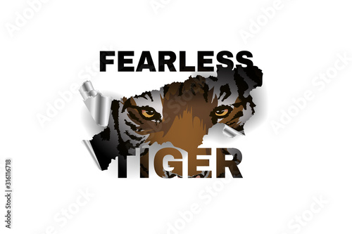 Tiger slogan vector