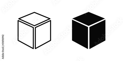 box vector isolated icon. package symbol