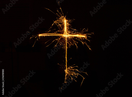 cross jesus bible sparkler warm warmth