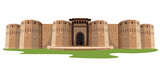 indian fort isolated vector