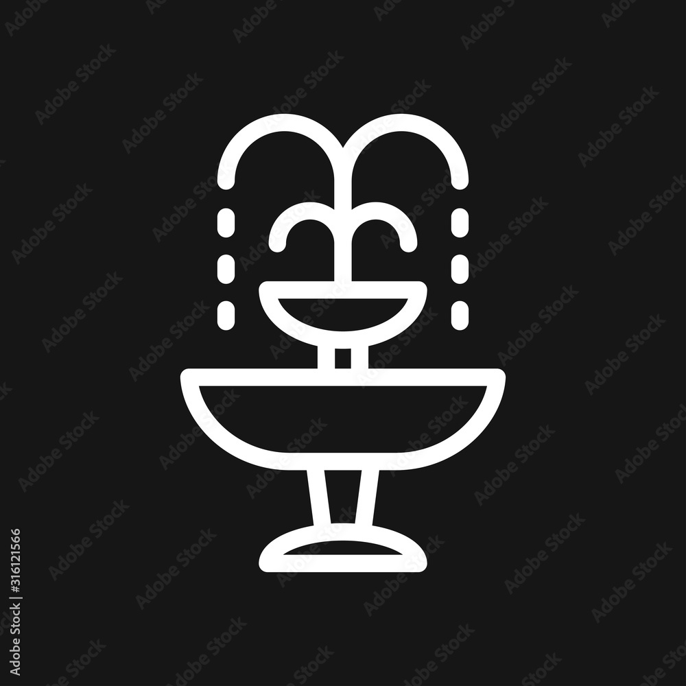 Obraz premium Fountain icon, vector illustration fountain with water splash
