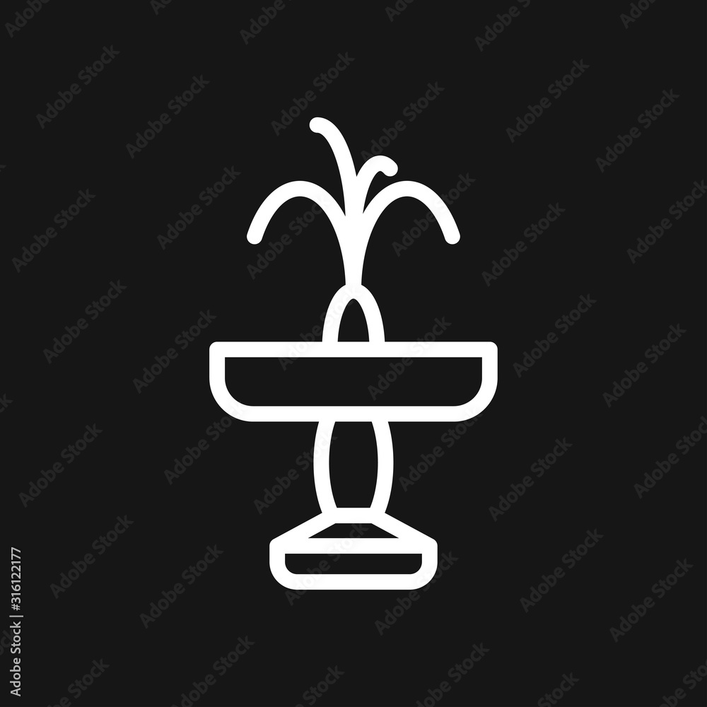 Fountain icon, vector illustration fountain with water splash