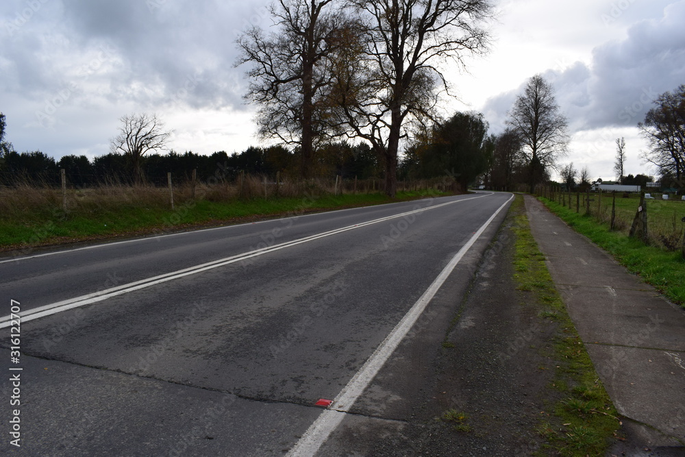Fototapeta premium Caminos de Purranque, Región de Los Lago