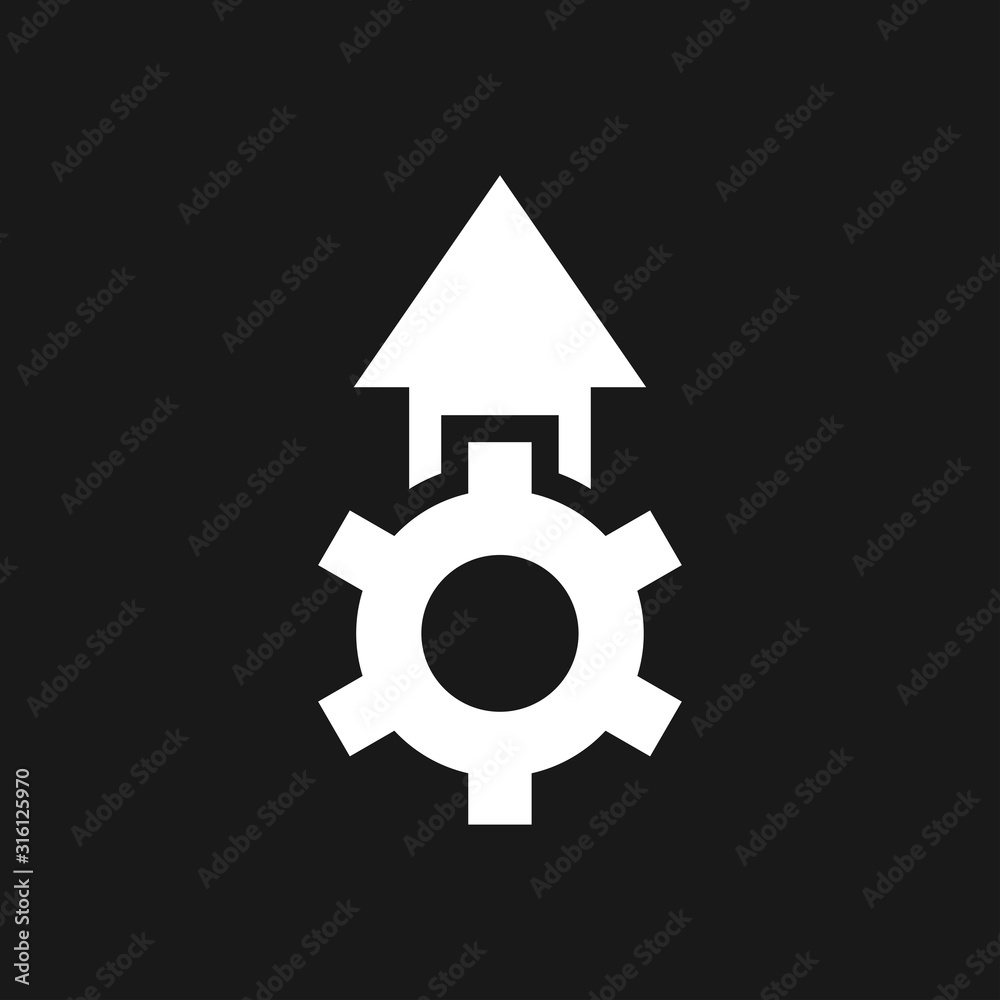 Growth icon, business infographic icon, vector growth symbol