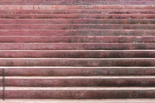 Pattern of large concrete stairs outdoor