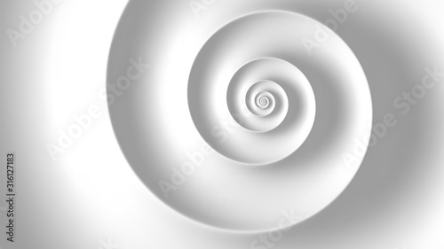 Fibonacci spiral white abstract background photo