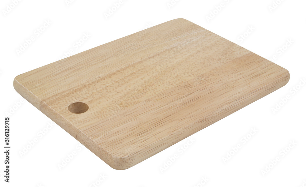 Wooden kitchen board isolated on white Wooden kitchen board isolated on white