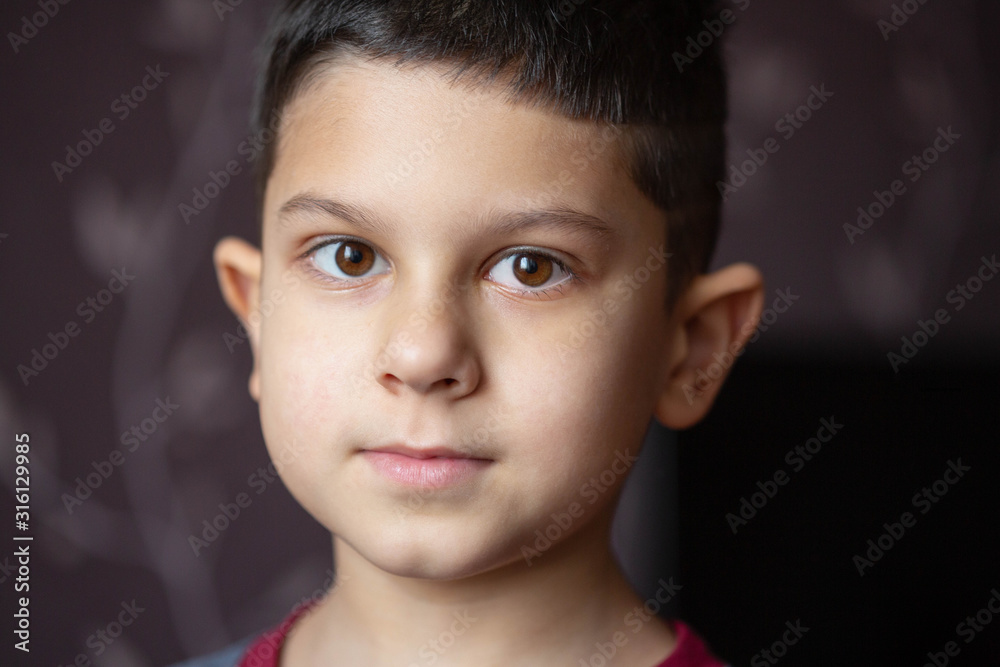 Portrait of a Little Mixed Race Boy Portrait of a Little Mixed Race Boy
