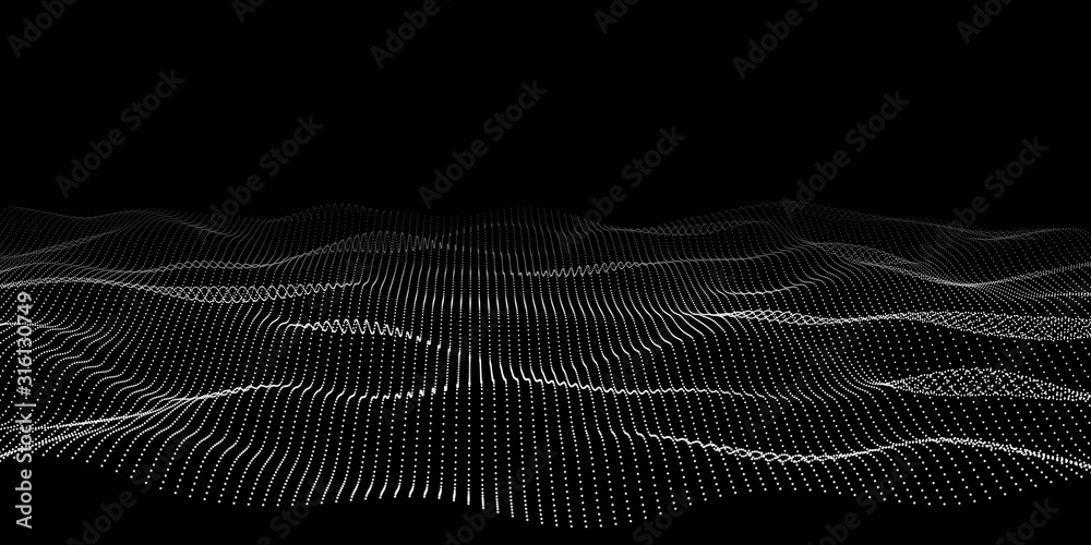 Abstract digital noise grid from dots on black background. Technology background vector. Future background. Abstract digital noise grid from dots on black background. Technology background vector. Future background.
