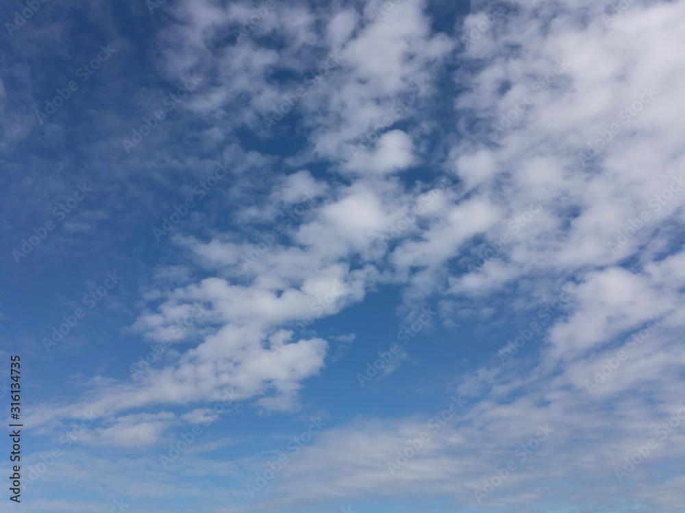 blue sky with white clouds