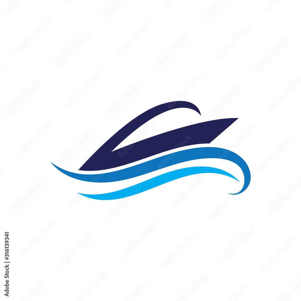 Cruise Ship Logo Simple Template vector icon design Cruise Ship Logo Simple Template vector icon design