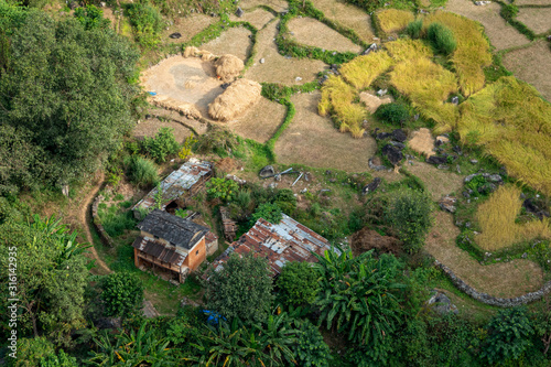 Small Farm in Nepal from the Air © World Travel Photos