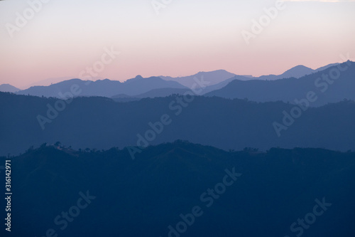 Sunset over of Misty Hills