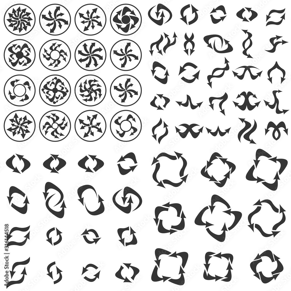 Abstract flat arrows set icon. Vector flat arrows for your web design. Abstract flat arrows set icon. Vector flat arrows for your web design.