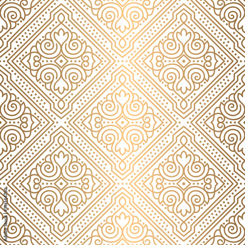 Gold and white vintage vector seamless pattern, wallpaper. Elegant classic  texture. Luxury ornament. Great for fabric and textile, wallpaper, or any  desired idea. Stock Vector | Adobe Stock