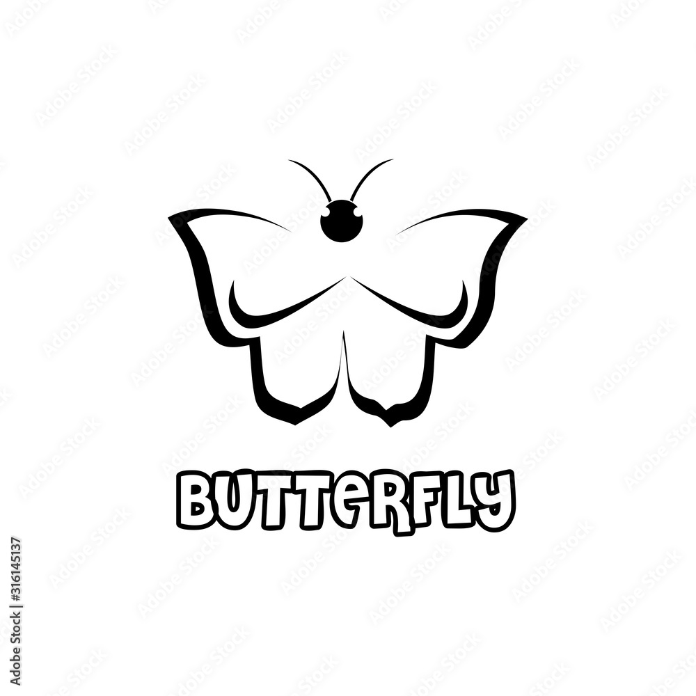 Obraz premium Beauty Butterfly Logo Template Vector icon design