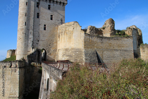 medieval and renaissance castle in chinon (france)