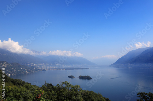 Lake Lago Maggiore with Brissago islands © aquapix