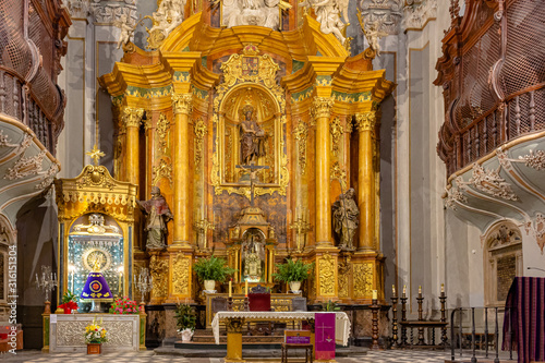 Interior view of Church of San Juan el Real  Calatayud  Aragon  Spain 