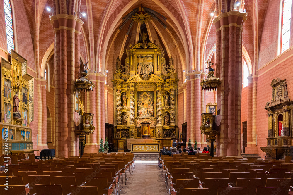 Interior view of the church San Pedro de los Francos, Calatayud, Aragon, Spain 